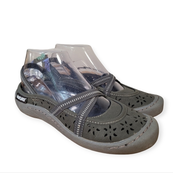 NEW Muk Luks Erin Dark Gray Sling Back Mary Jane Flats Size 6 - Picture 14 of 14